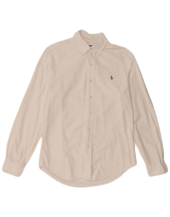 Camicia slim fit da uomo Ralph Lauren in cotone bianco medio