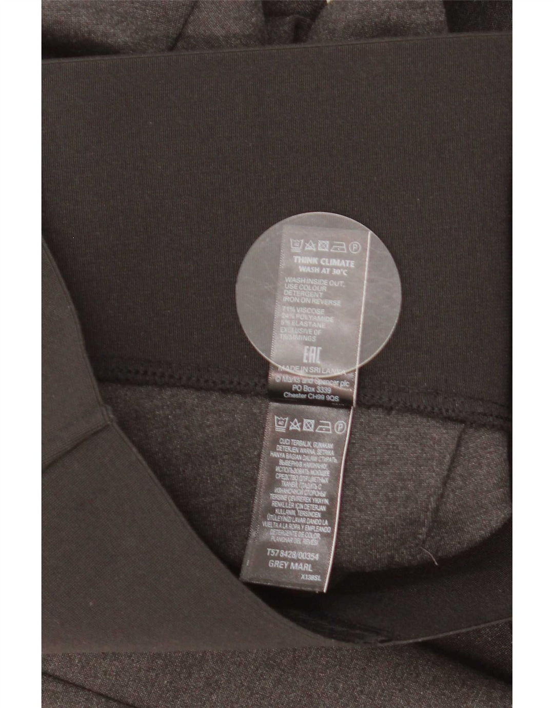 Leggings da donna Marks & Spencer UK 18 XL Viscosa color block grigio