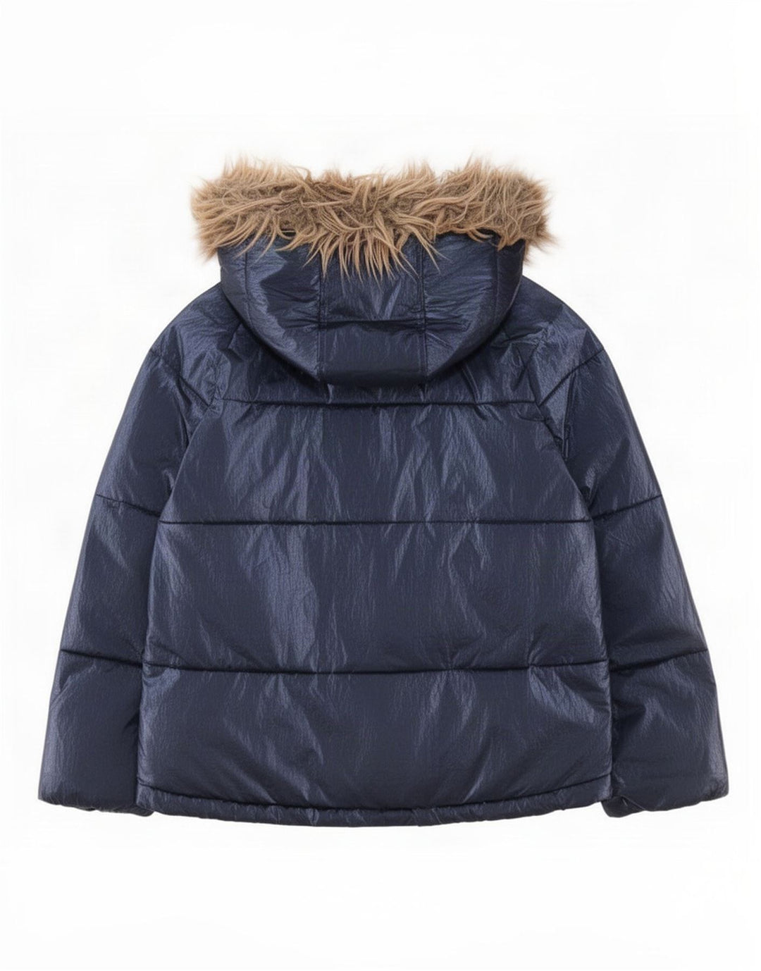 Giacca imbottita con cappuccio per ragazze Michael Kors 10-11 anni in poliestere blu navy
