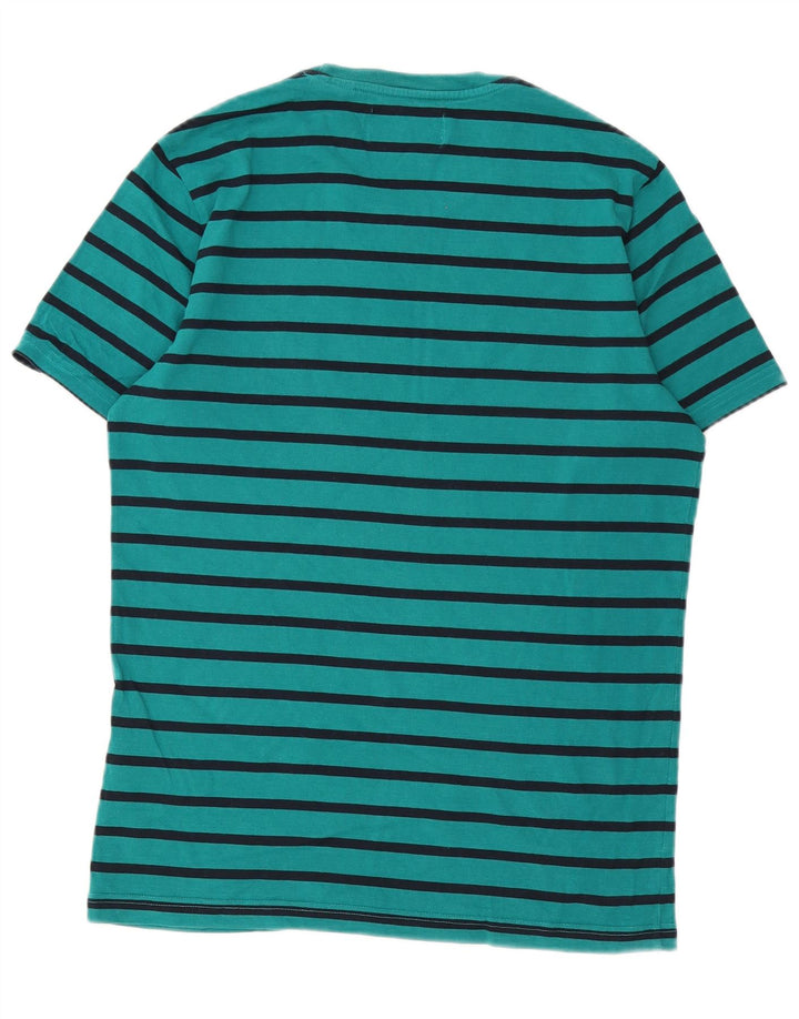 T-shirt da uomo Penguin Top in cotone a righe verde medio