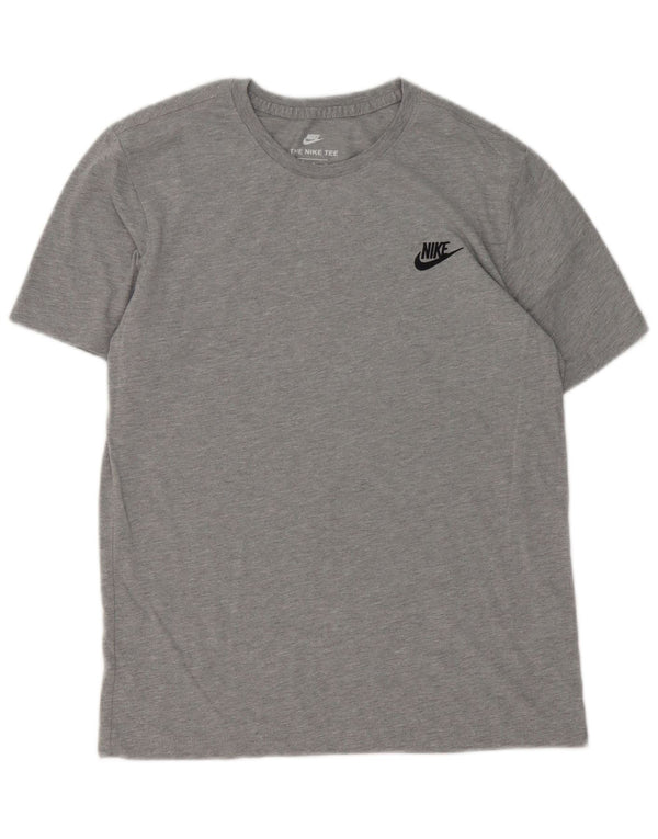 T-shirt Nike da uomo dal taglio atletico, in cotone grigio medio