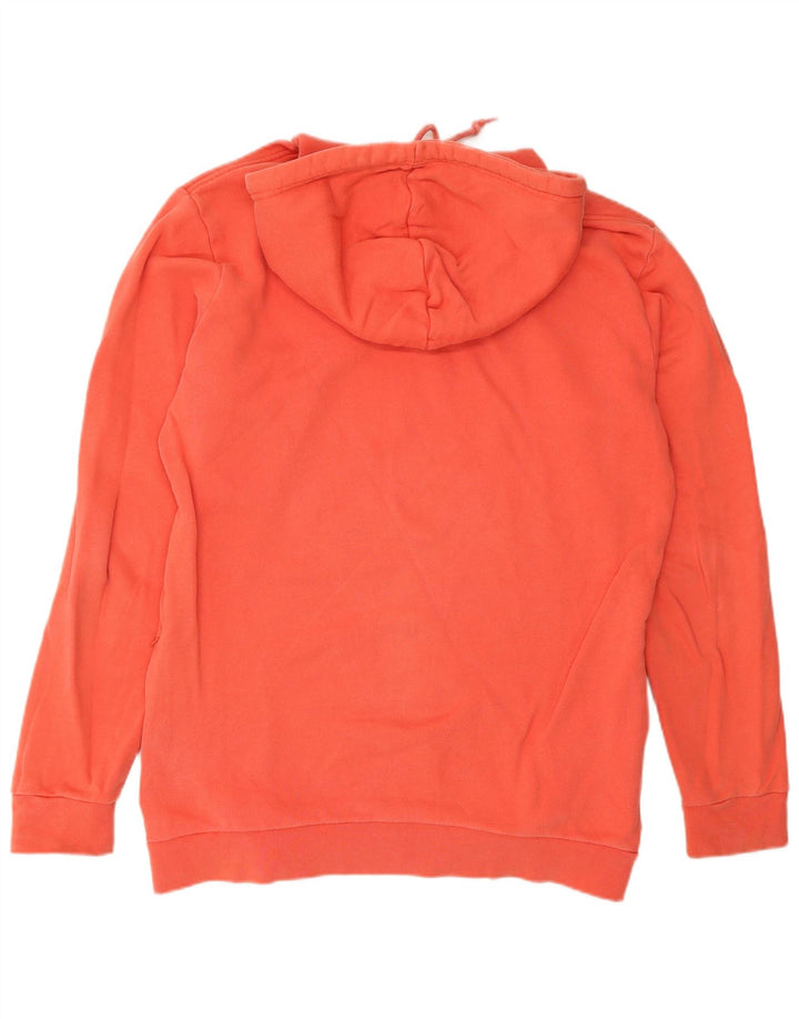 Felpa con cappuccio da uomo Adidas, cotone arancione medio