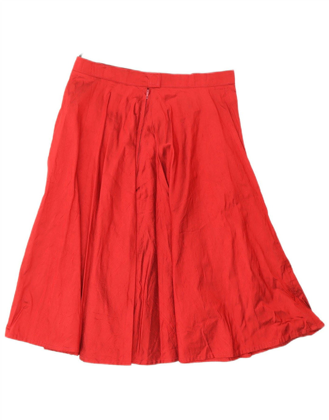 Gonna svasata midi a vita alta da donna vintage IT 40 piccola W26 rossa
