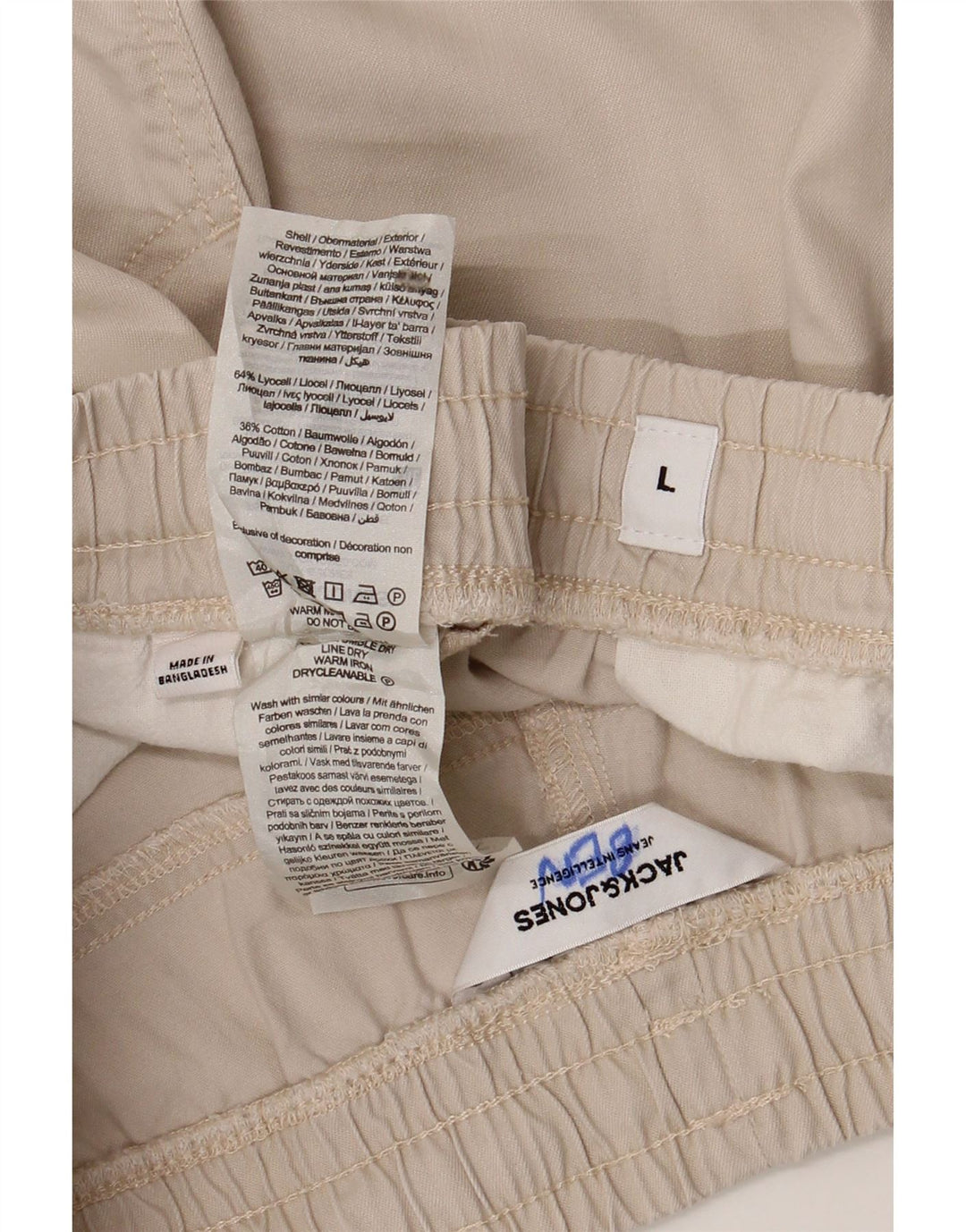 JACK & JONES Pantaloncini casual da uomo Grandi W32 Lyocell beige