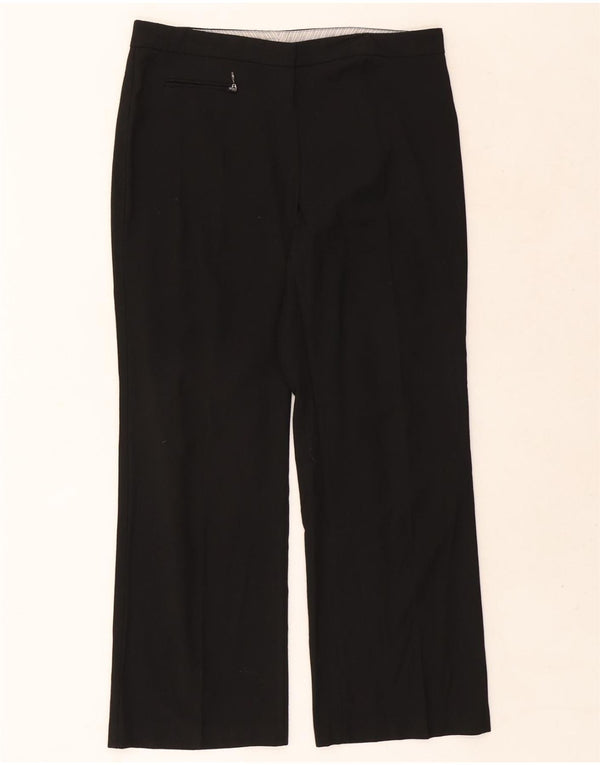 Marks & Spencer Womens Straight Casual Trousers W34 L28 Black
