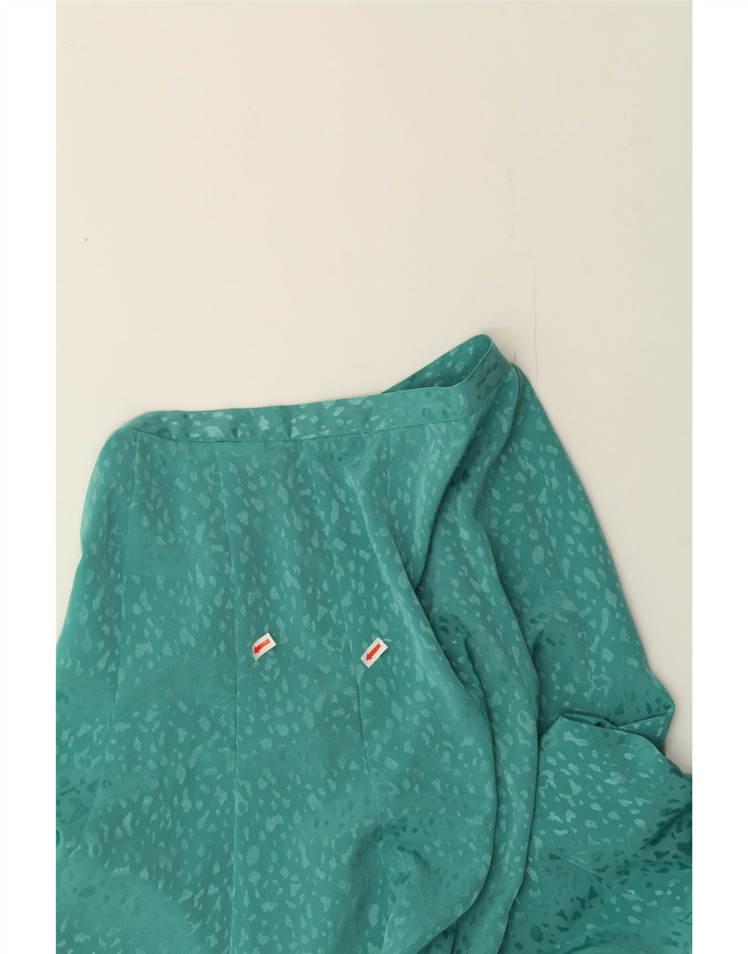 VINTAGE Womens A-Line Skirt UK 12 Medium  Green Spotted Polyester Vintage Vintage and Second-Hand Vintage from Messina Hembry 