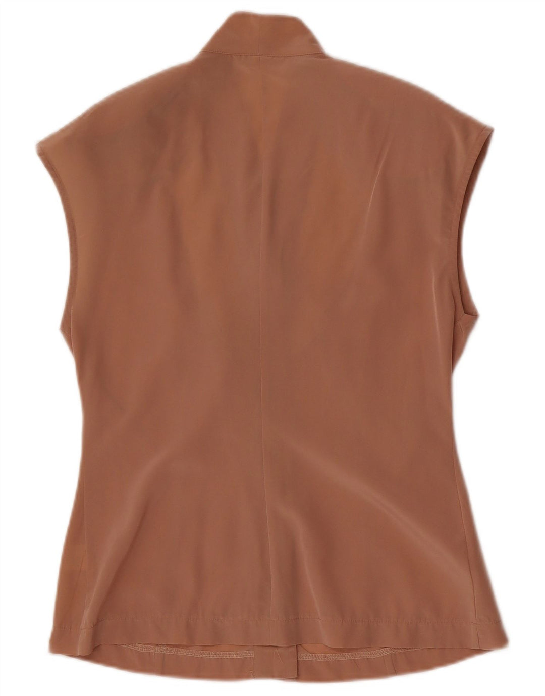 Camicetta camicia senza maniche vintage da donna IT 42 Beige medio floreale