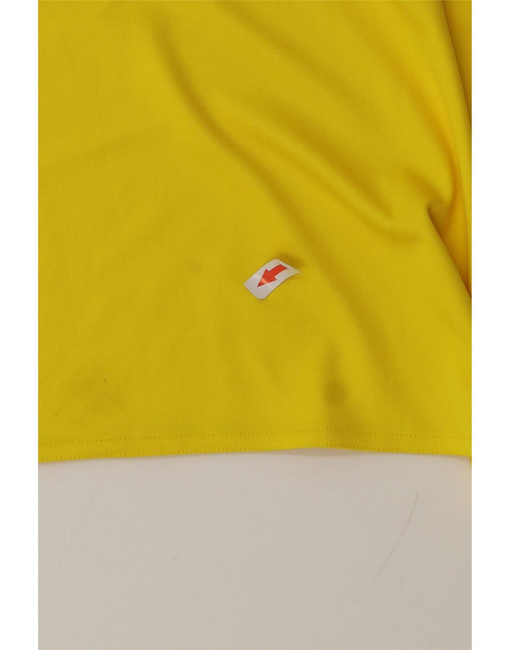 T-shirt grafica Adidas Climalite da uomo Top in poliestere giallo medio