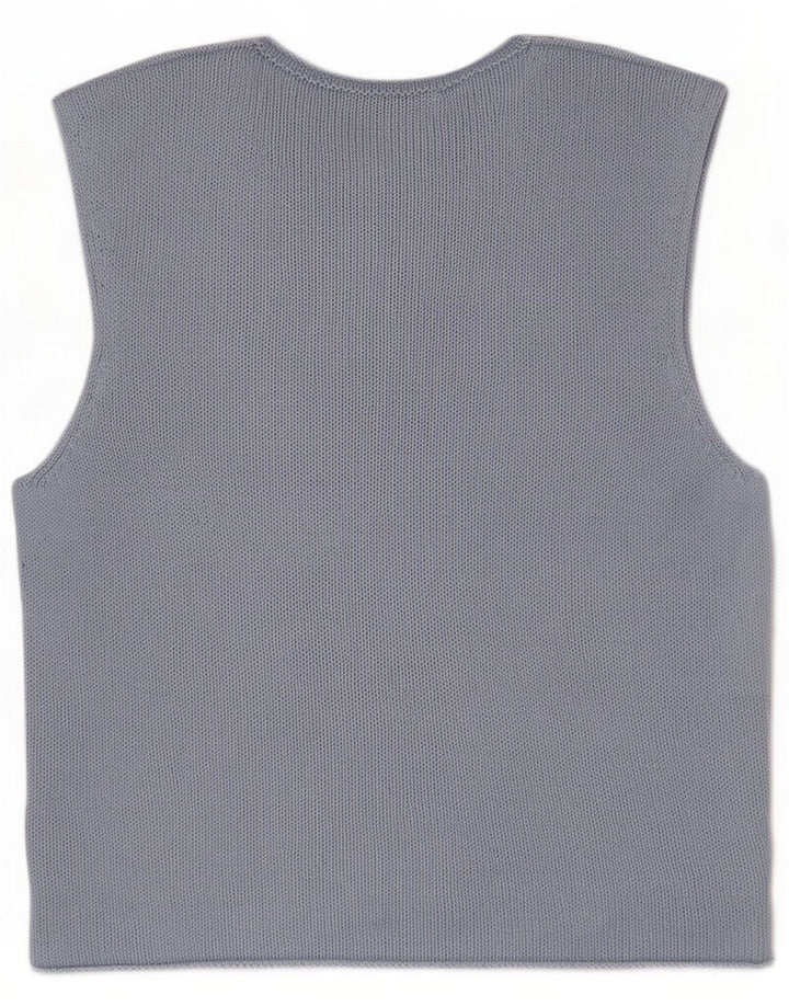 Gilet in maglia da donna Massimo Dutti UK 12 Viscosa blu medio