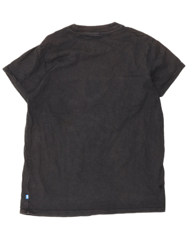 T-shirt grafica da uomo Adidas Top grande in cotone nero