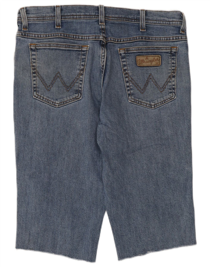 WRANGLER Mens Texas Stretch Denim Bermuda Shorts W36 Large  Blue Cotton