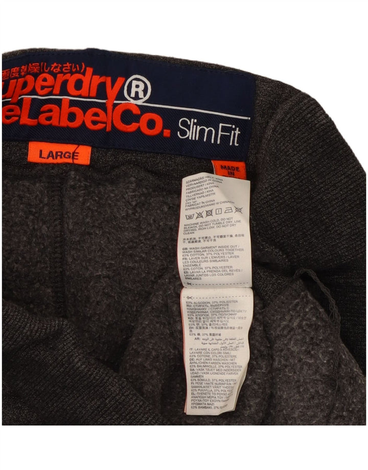 Pantaloni da tuta da donna slim fit SUPERDRY Joggers UK 14 Large Grigio
