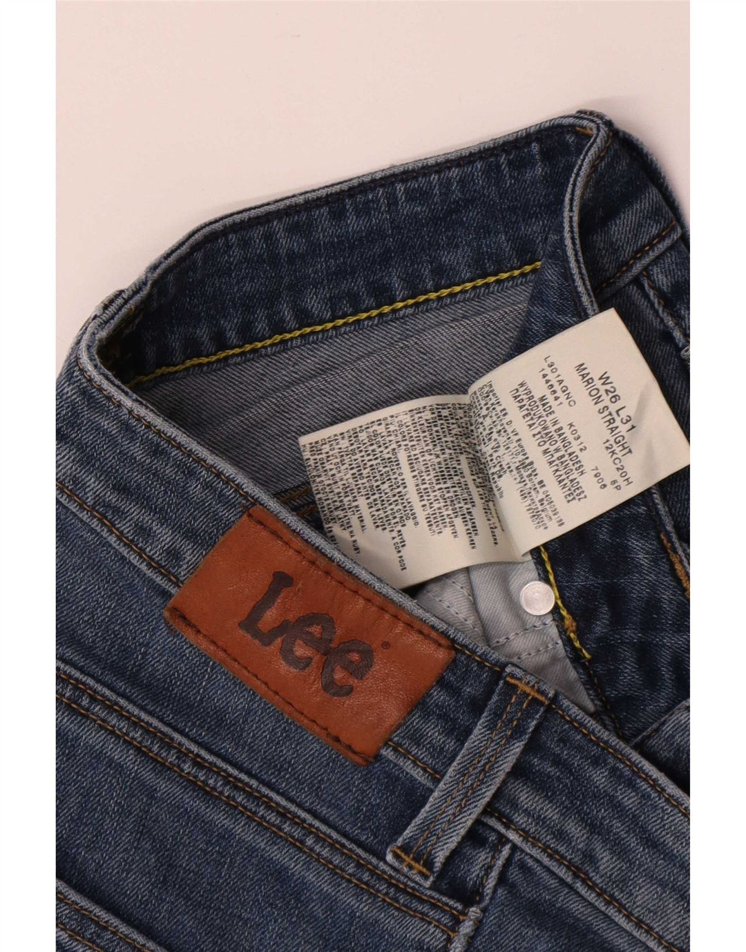 Jeans dritti Marion da donna Lee W26 L31 cotone blu