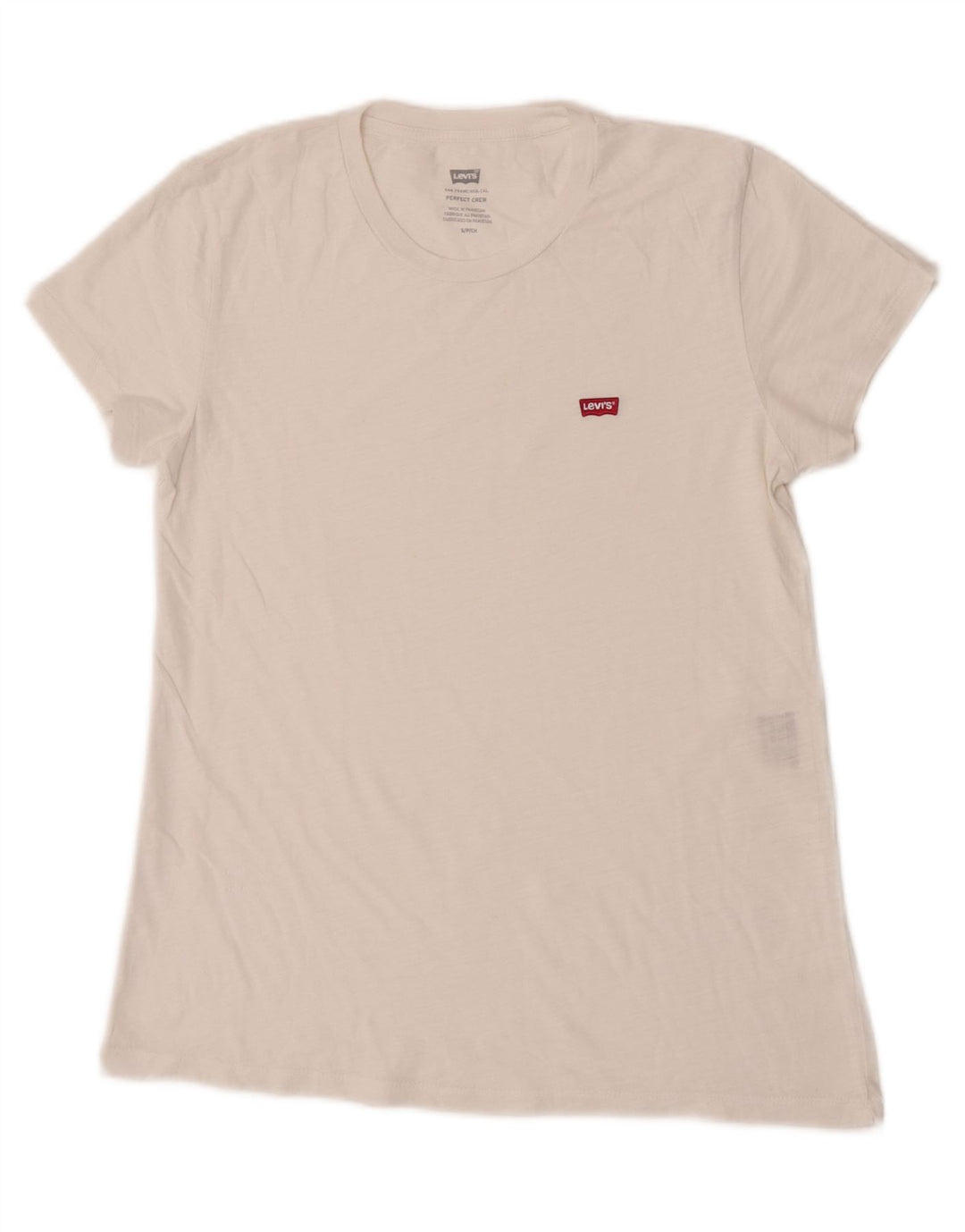 T-shirt Levi's Perfect Crew da donna UK 10 piccola bianca