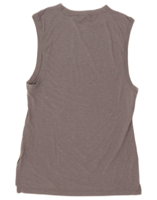 Canotta Nike Dri Fit da donna UK 10 piccola in poliestere grigio