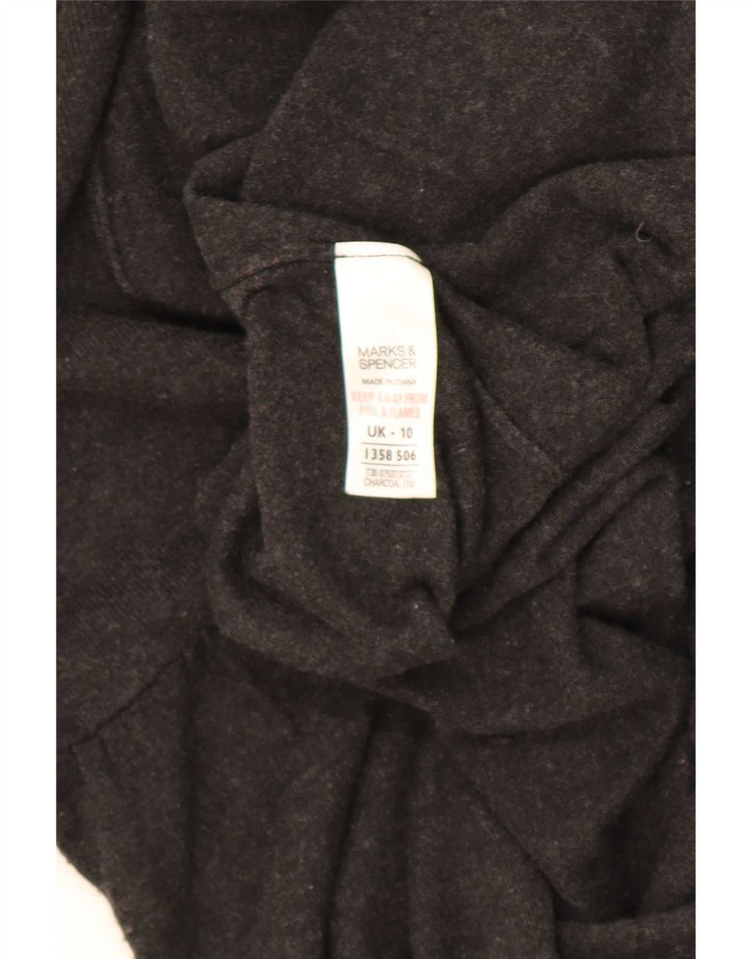 Maglione cardigan lungo da donna Marks & Spencer UK 10 piccolo in viscosa grigia