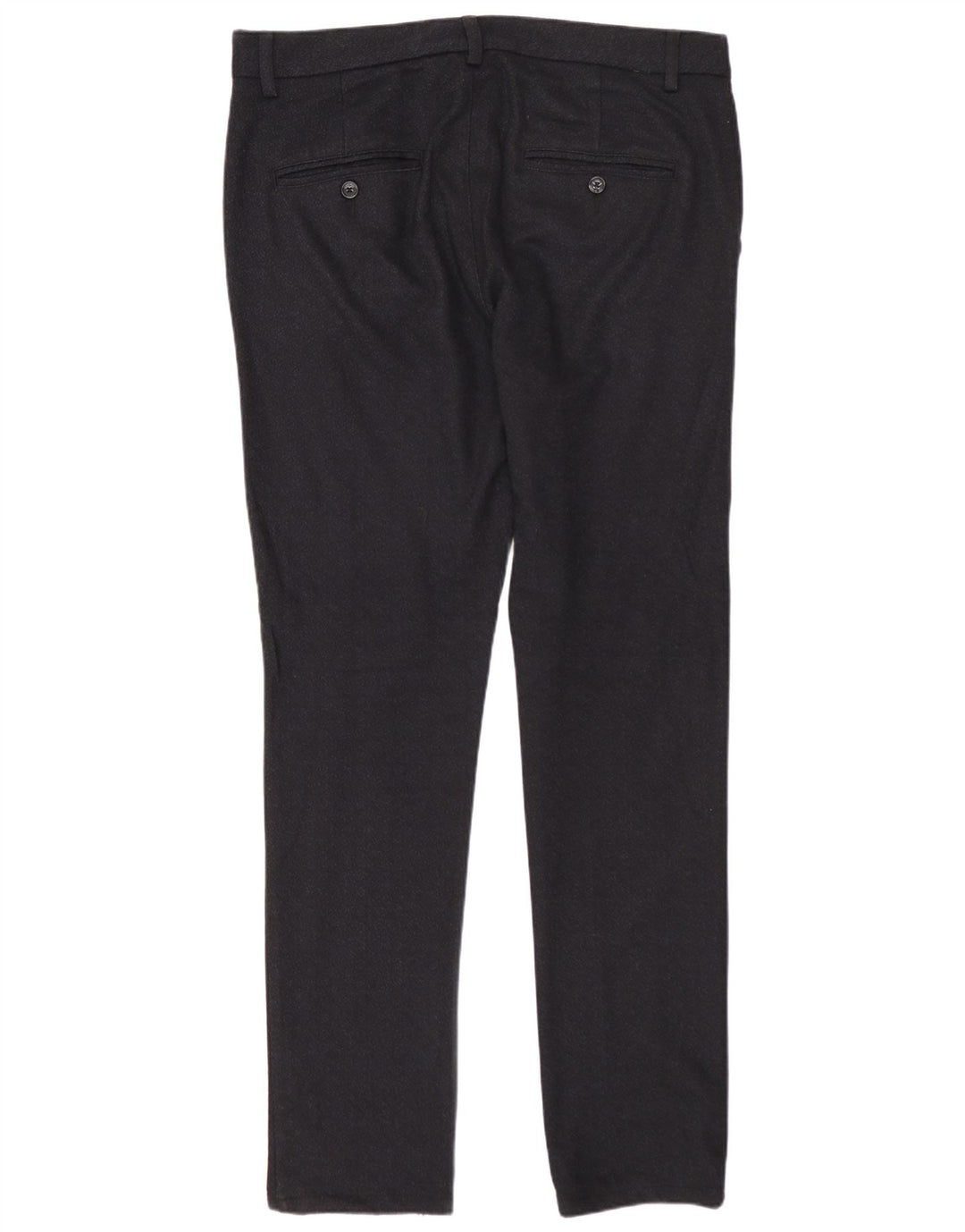 Pantaloni chino slim da uomo ZARA EU 42 Large W32 L32 poliestere blu navy