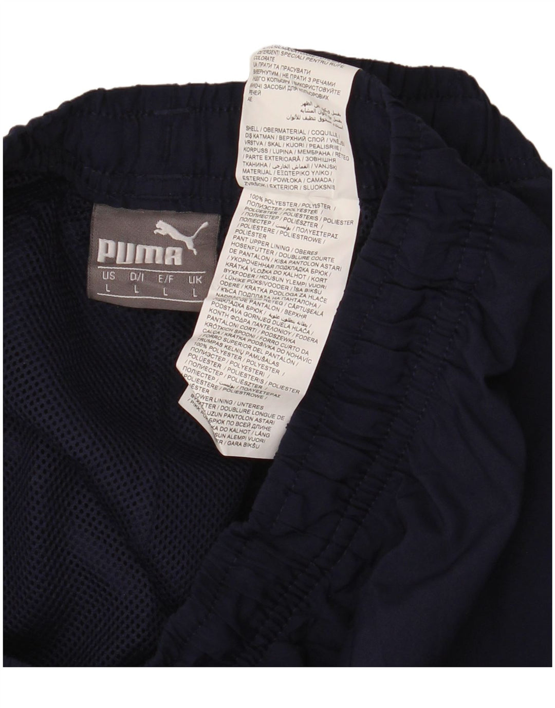 Pantaloni da tuta da uomo PUMA grandi in poliestere blu navy
