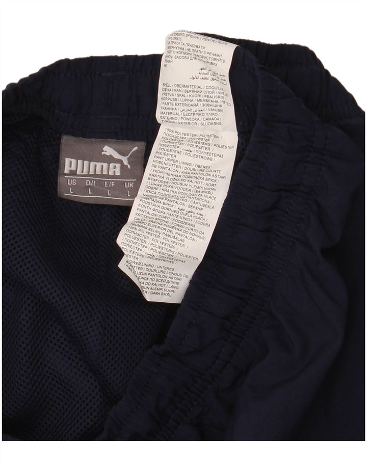 Pantaloni da tuta da uomo PUMA grandi in poliestere blu navy