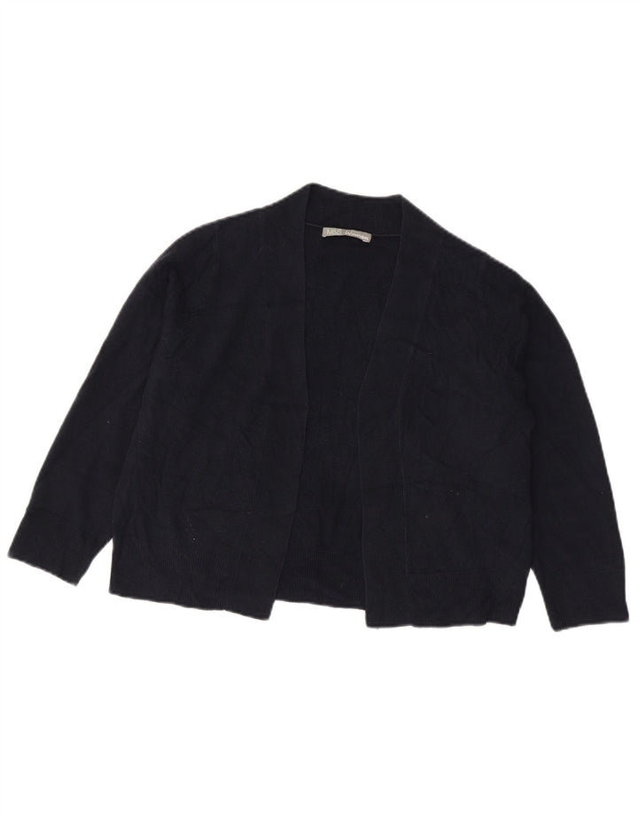 Maglione cardigan con maniche a 3/4 da donna Marks & Spencer UK 14 Medio Blu Navy