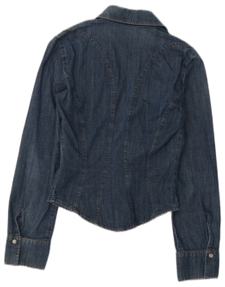 Max & Co. Camicia in denim da donna UK 8 piccolo cotone blu