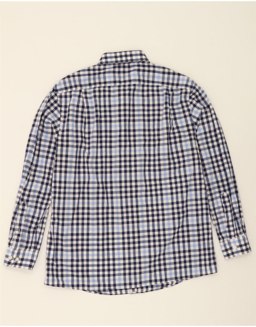 TOMMY HILFIGER Mens Slim Fit Shirt Size 16 1/2 Large Navy Blue Check Vintage Tommy Hilfiger and Second-Hand Tommy Hilfiger from Messina Hembry 