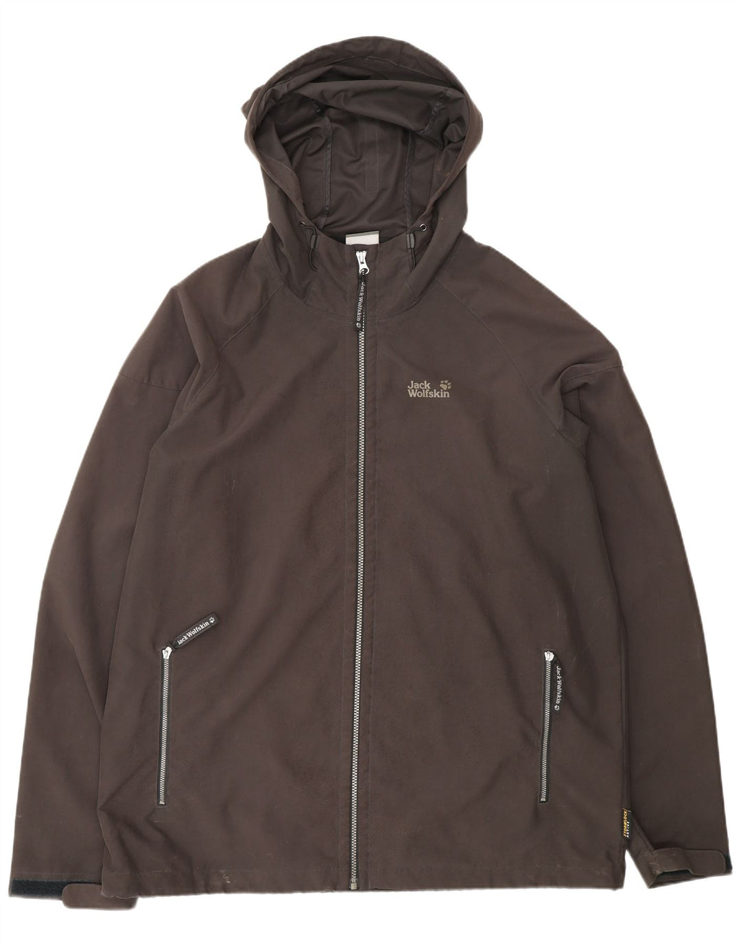 JACK WOLFSKIN Giacca antipioggia da uomo con cappuccio UK 48 2XL Poliestere nero