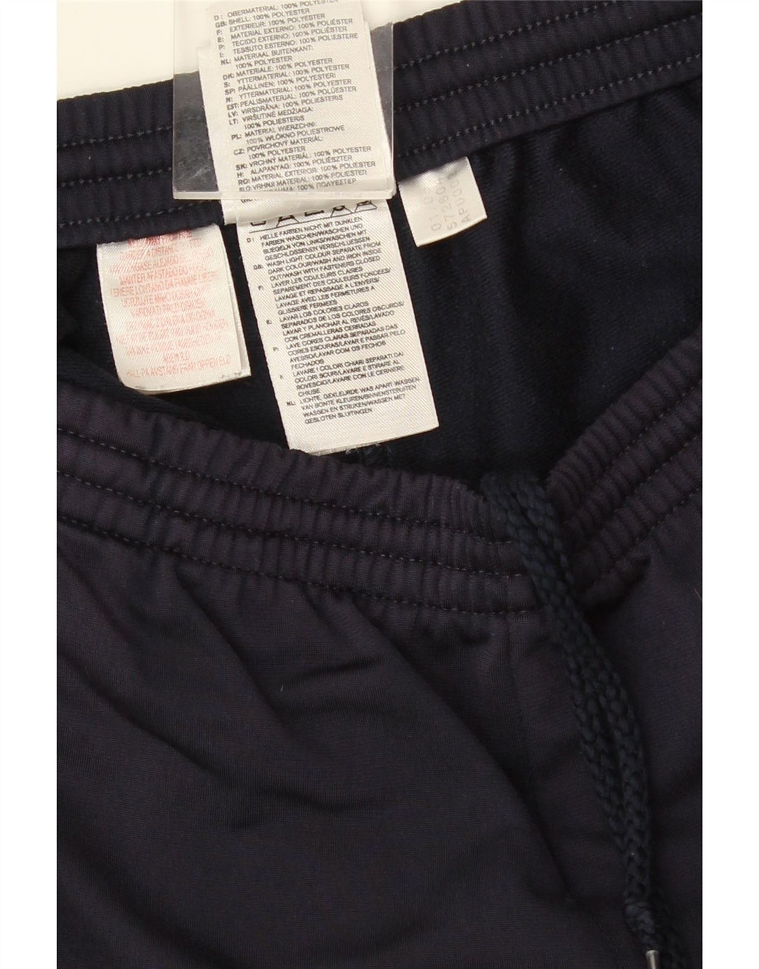Pantaloni da tuta da uomo ADIDAS grandi in poliestere blu navy