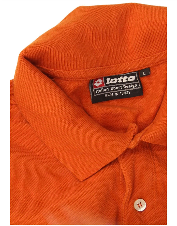 Polo da uomo Lotto Large in cotone arancione