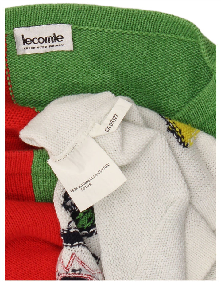 Abito maglione a maniche lunghe da donna Lecomte UK 14 grande multicolore