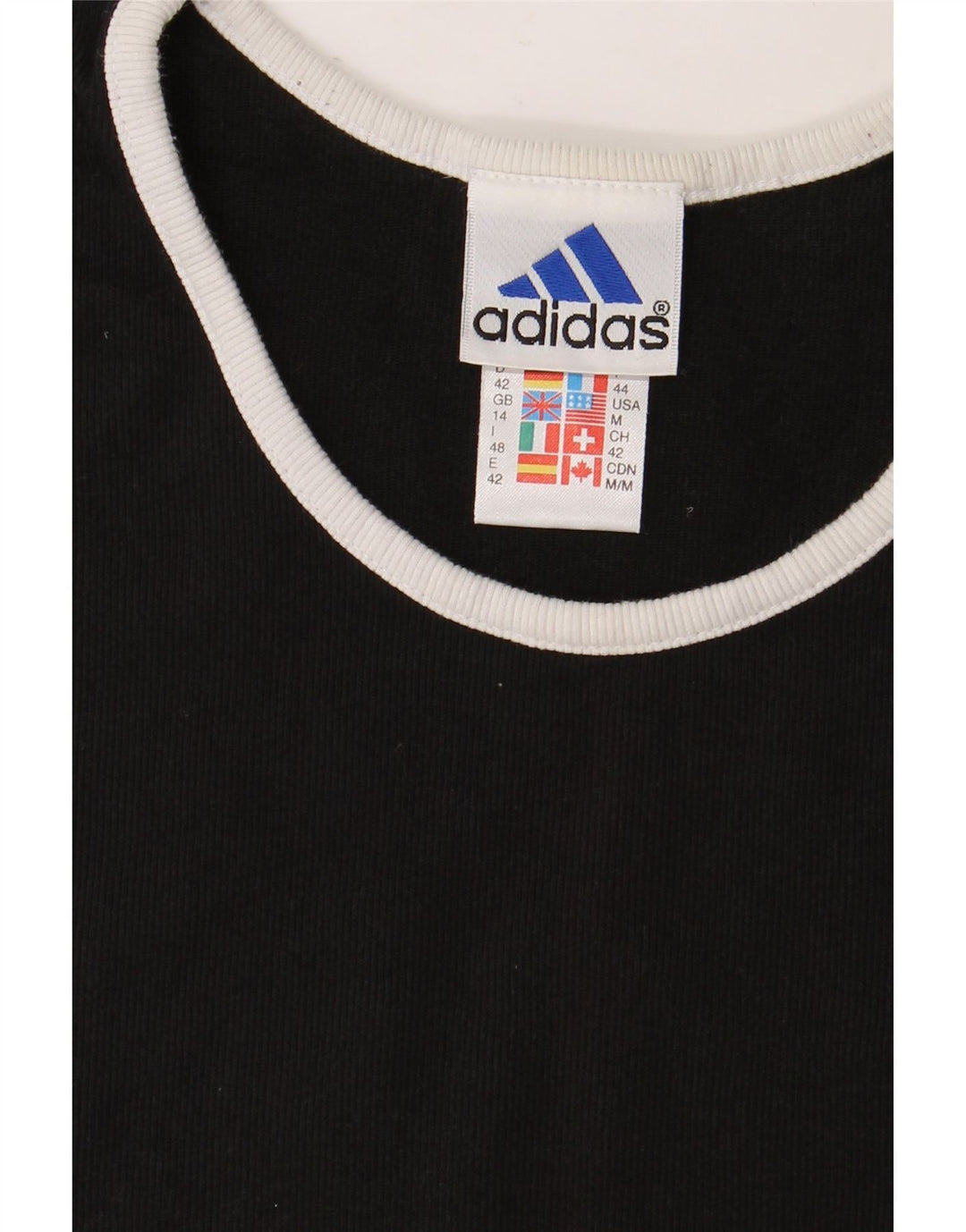 T-shirt da donna ADIDAS Top UK 14 cotone nero medio