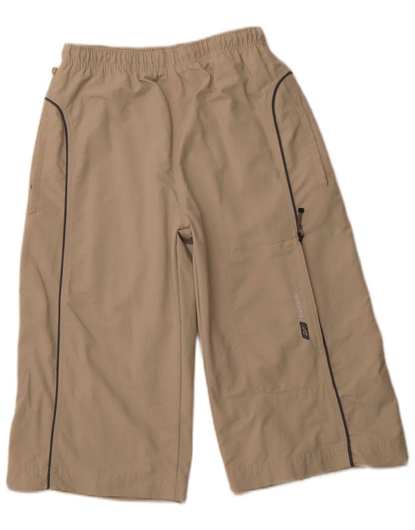 Pantaloncini sportivi Bermuda da uomo REEBOK XS Beige Nylon