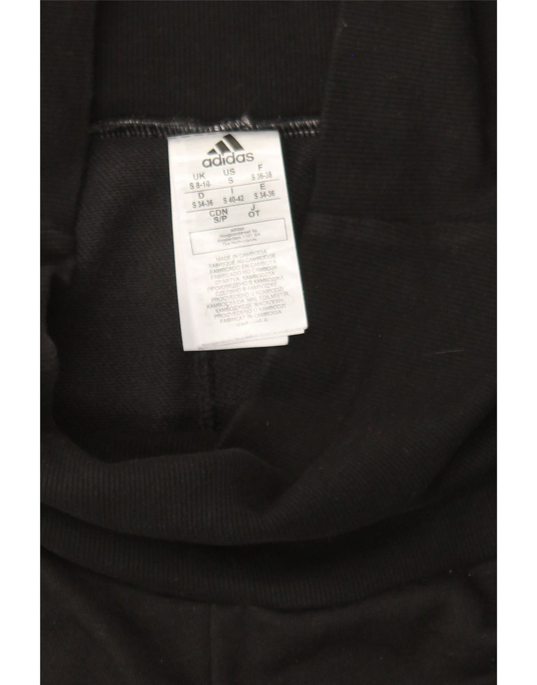 ADIDAS Womens Leggings UK 8-10 Small  Black Cotton Vintage Adidas and Second-Hand Adidas from Messina Hembry 