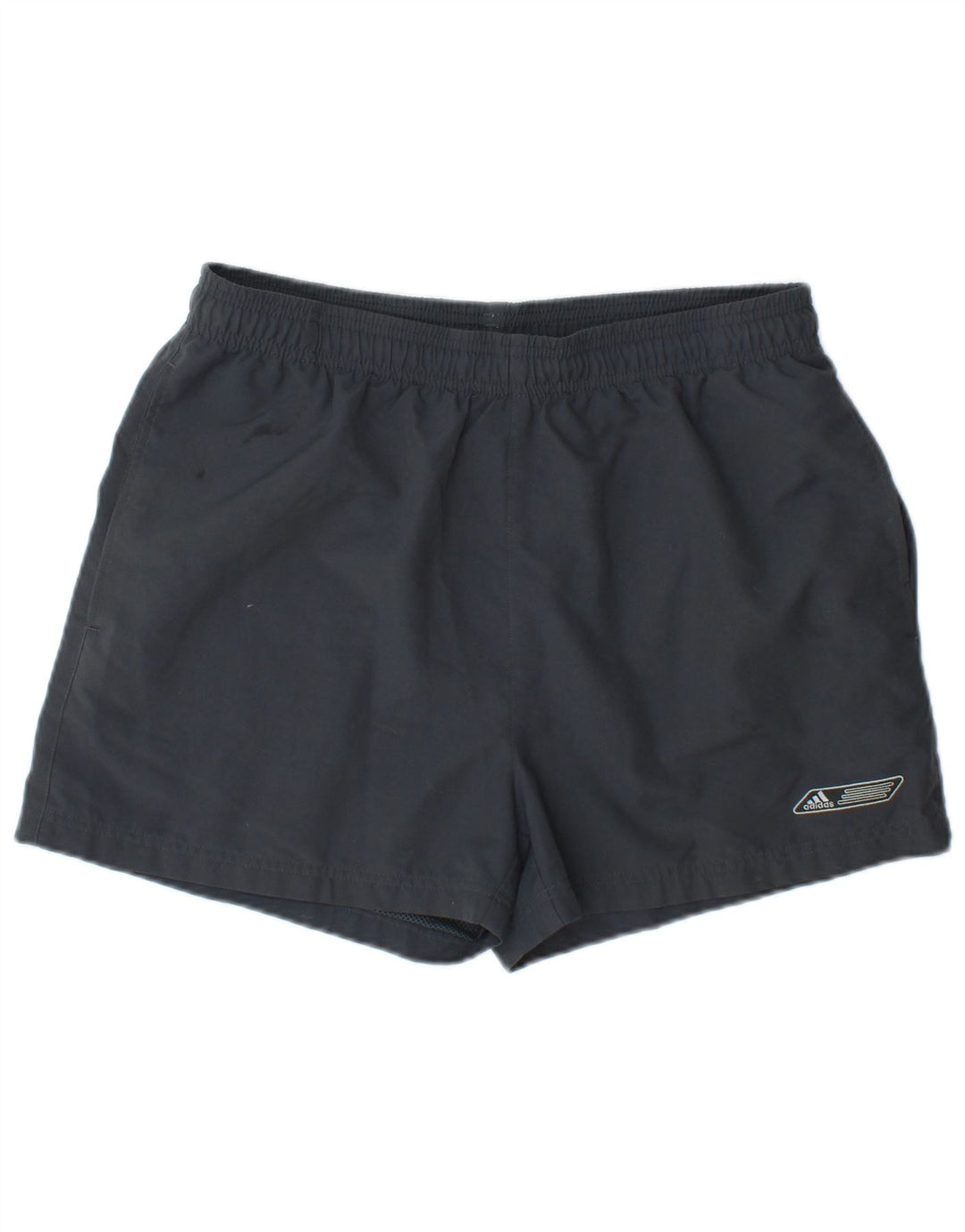 Pantaloncini sportivi Adidas da uomo in poliestere grigio medio