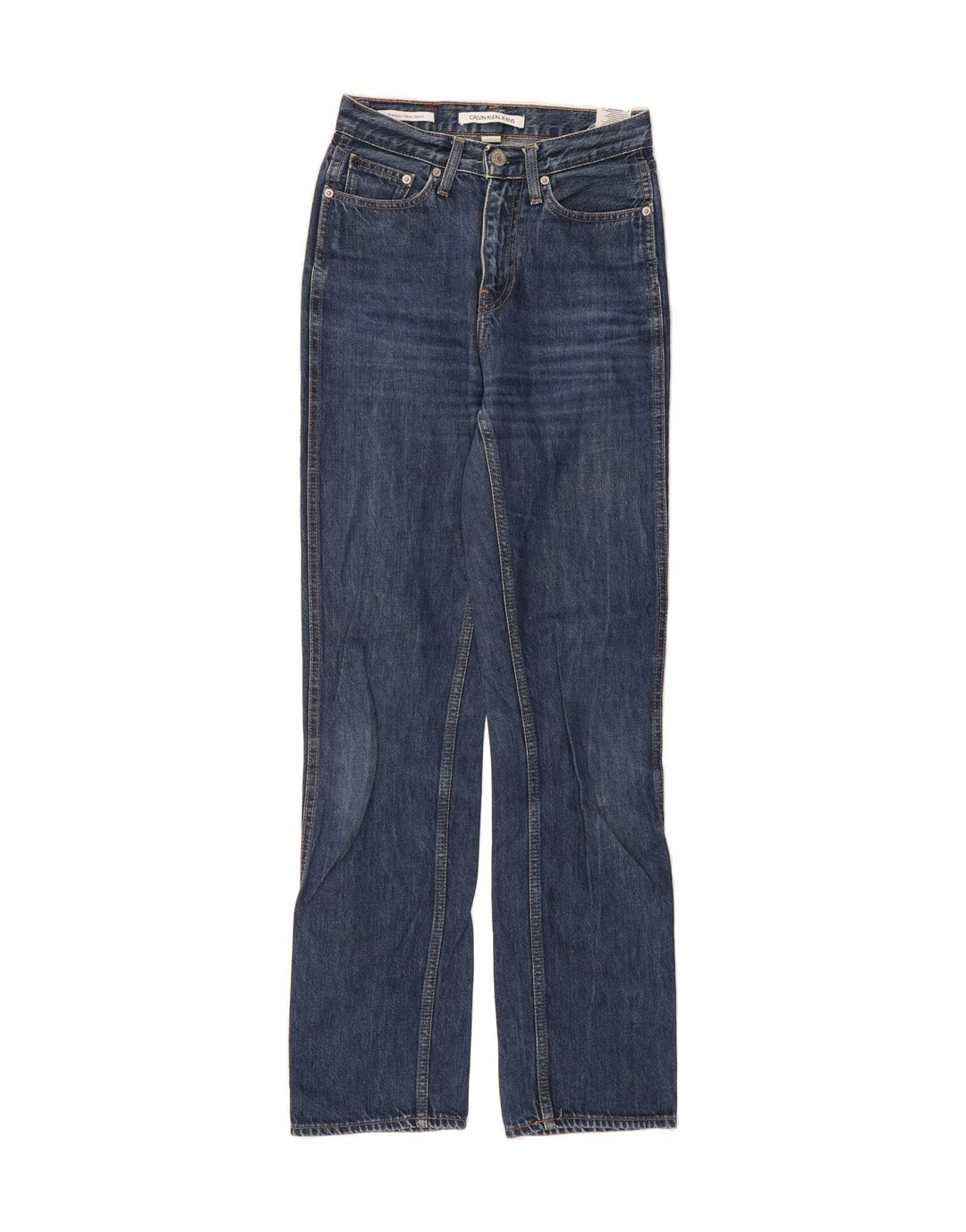CALVIN KLEIN Womens Straight Jeans W24 L30 Blue Cotton Vintage Calvin Klein and Second-Hand Calvin Klein from Messina Hembry 
