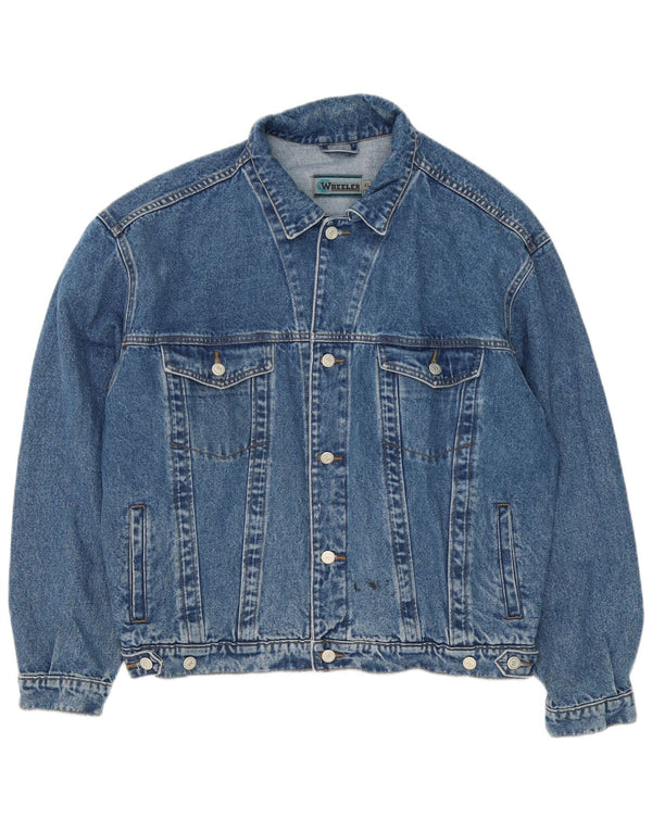 Giacca di jeans vintage da uomo UK 42 XL in cotone blu