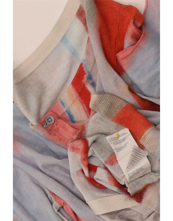 Maglione cardigan da donna con motivo astratto Hugo Boss UK 10 piccolo multicolore