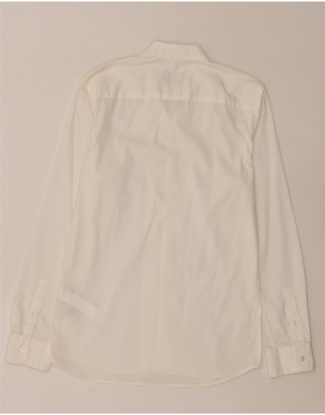 Camicia ZARA da uomo super slim fit in cotone bianco medio