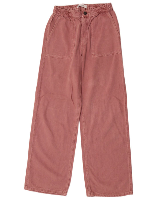 Pantaloni chino a gamba larga per ragazze Zara 13-14 anni W26 L28 cotone rosa