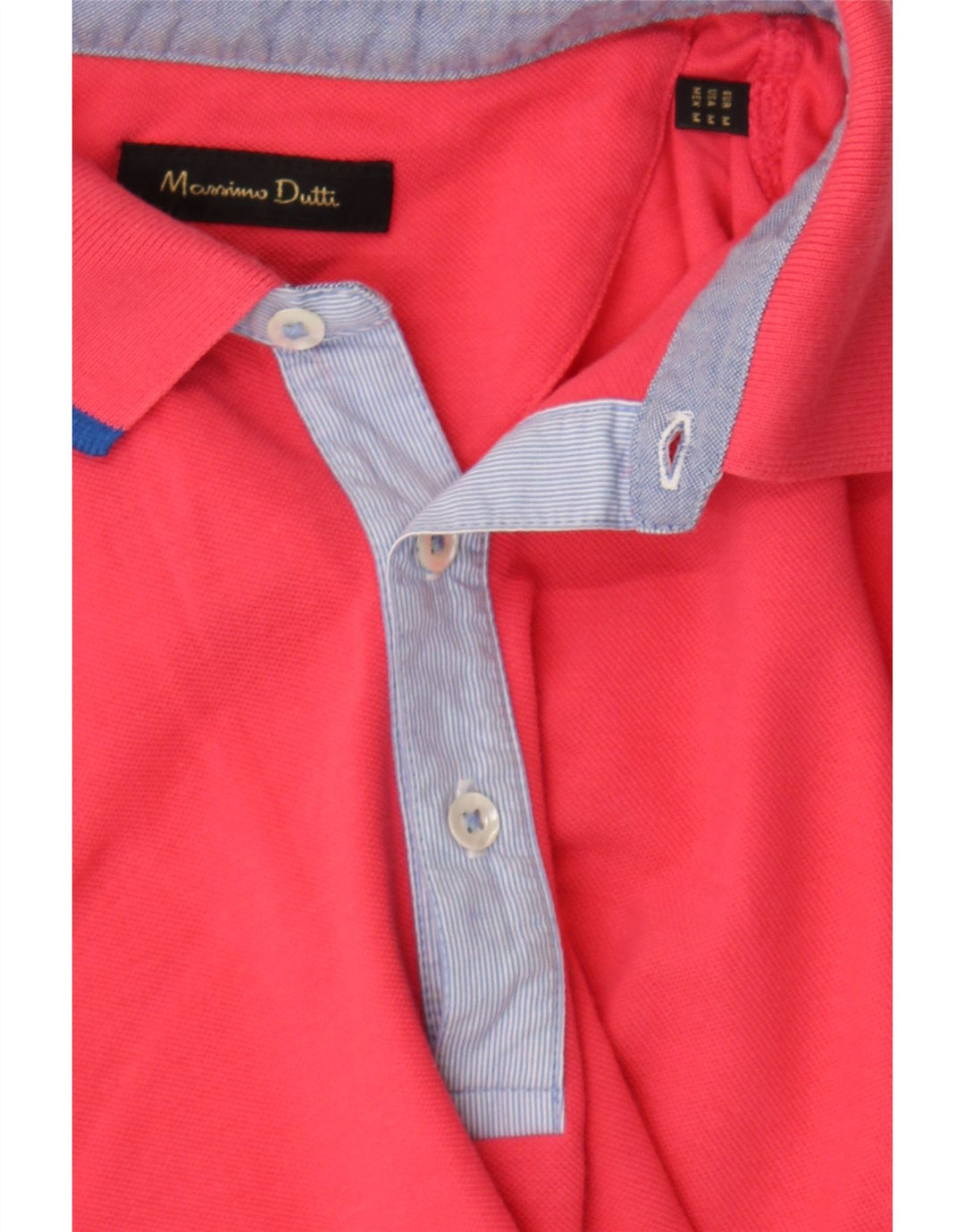 MASSIMO DUTTI Mens Polo Shirt Medium Red Cotton Vintage Massimo Dutti and Second-Hand Massimo Dutti from Messina Hembry 
