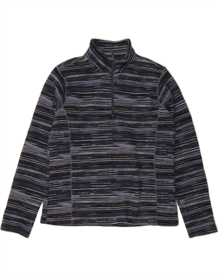 MOUNTAIN WAREHOUSE Womens Sweatshirt Jumper UK 16 Large  Navy Blue Striped Vintage Mountain Warehouse and Second-Hand Mountain Warehouse from Messina Hembry 