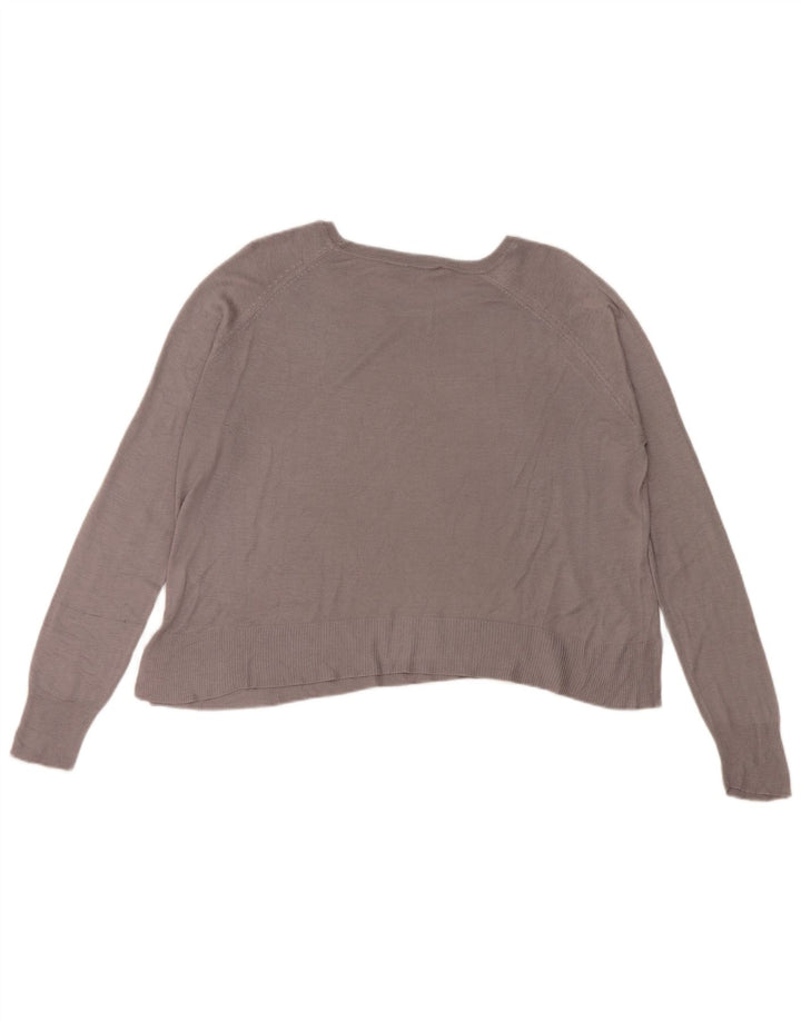 Blusa oversize da donna Zara Top UK 10 piccola viscosa grigia