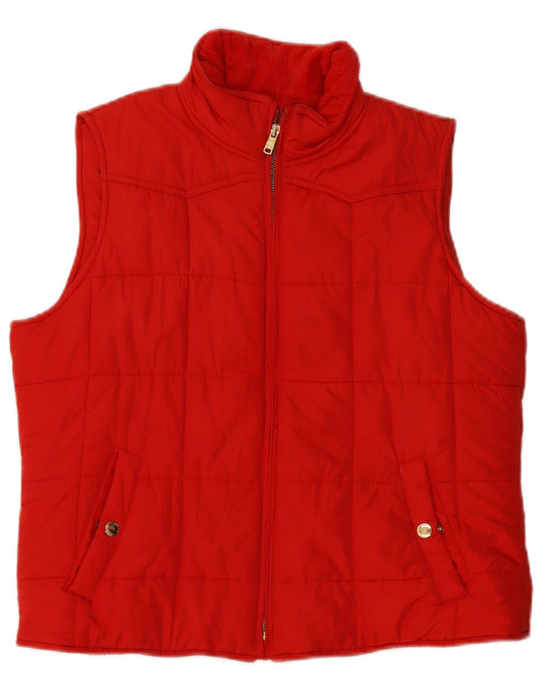Gilet imbottito da donna Chaps UK 16 grande rosso poliestere