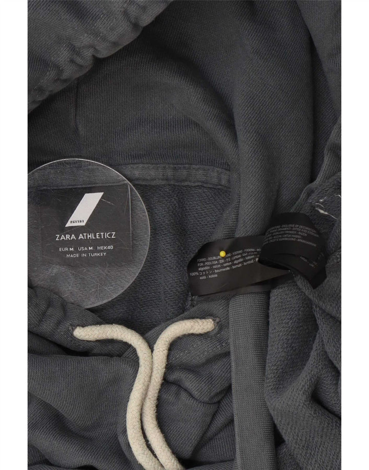 Maglione con cappuccio da uomo Zara in cotone blu navy medio