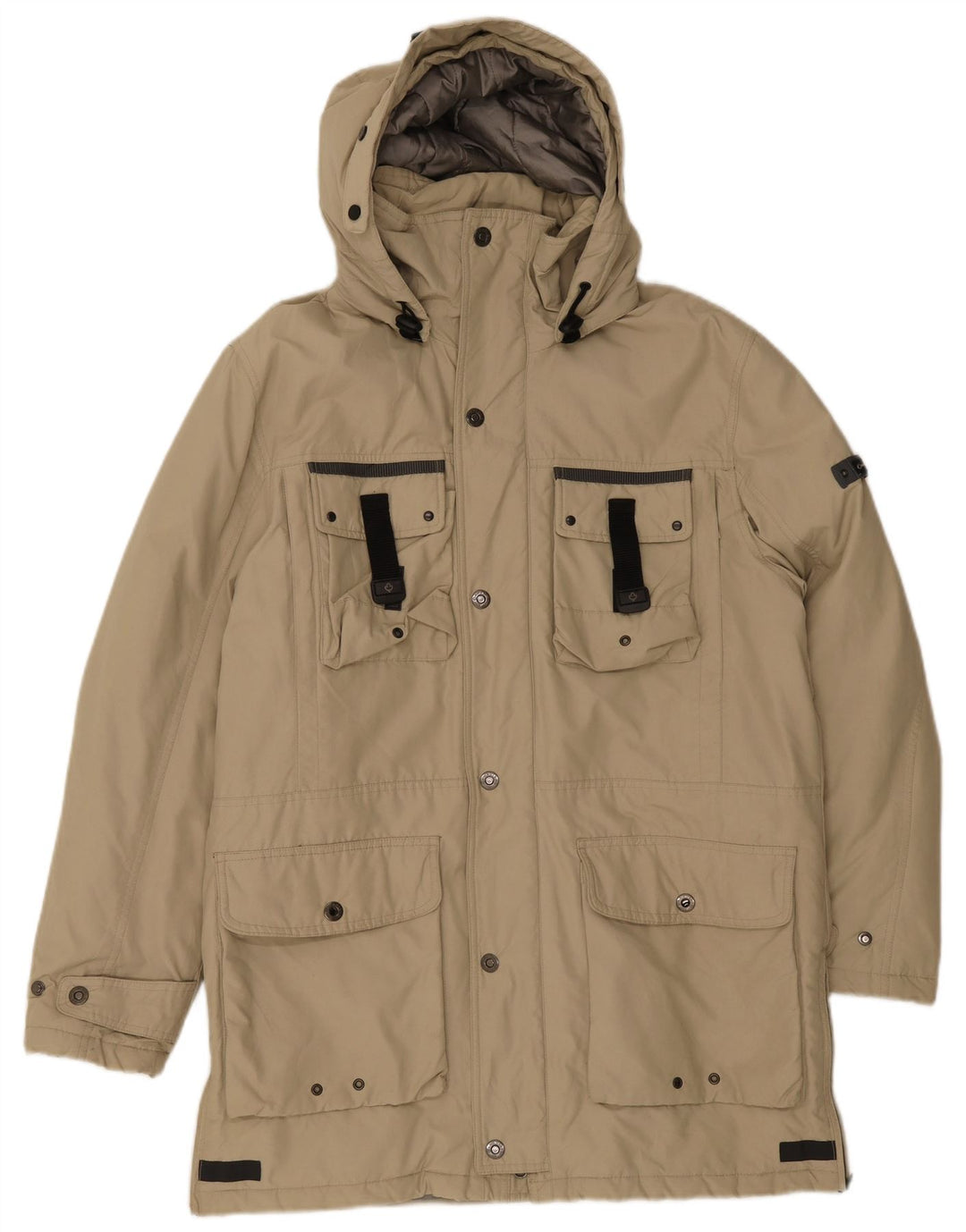 Canadiens Cappotto imbottito con cappuccio da uomo IT 48 Cotone beige medio