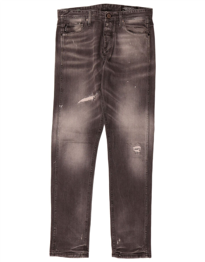 Jeans slim invecchiati da uomo Jack & Jones W32 L33 grigi