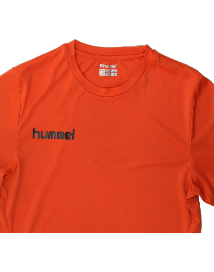HUMMEL Mens Graphic T-Shirt Top Small Orange Polyester Vintage Hummel and Second-Hand Hummel from Messina Hembry 
