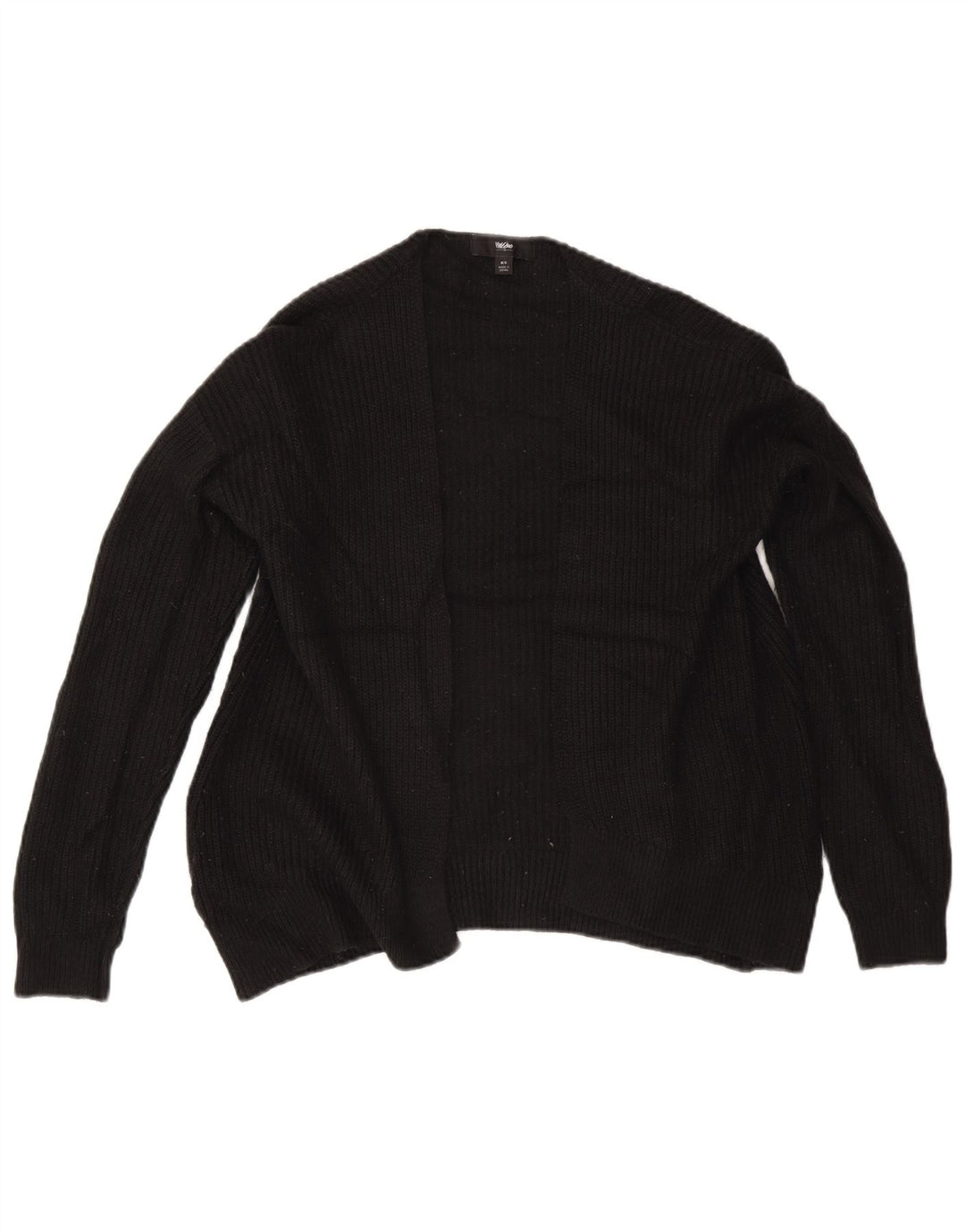 MOSSIMO Maglione cardigan aperto oversize da donna UK 14 Acrilico nero medio