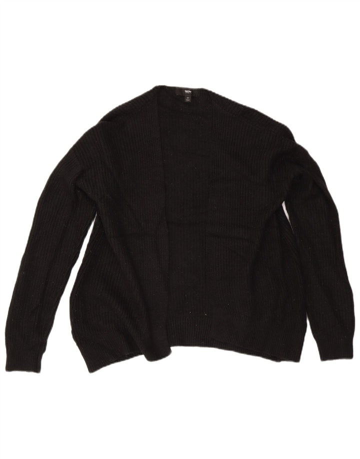 MOSSIMO Maglione cardigan aperto oversize da donna UK 14 Acrilico nero medio