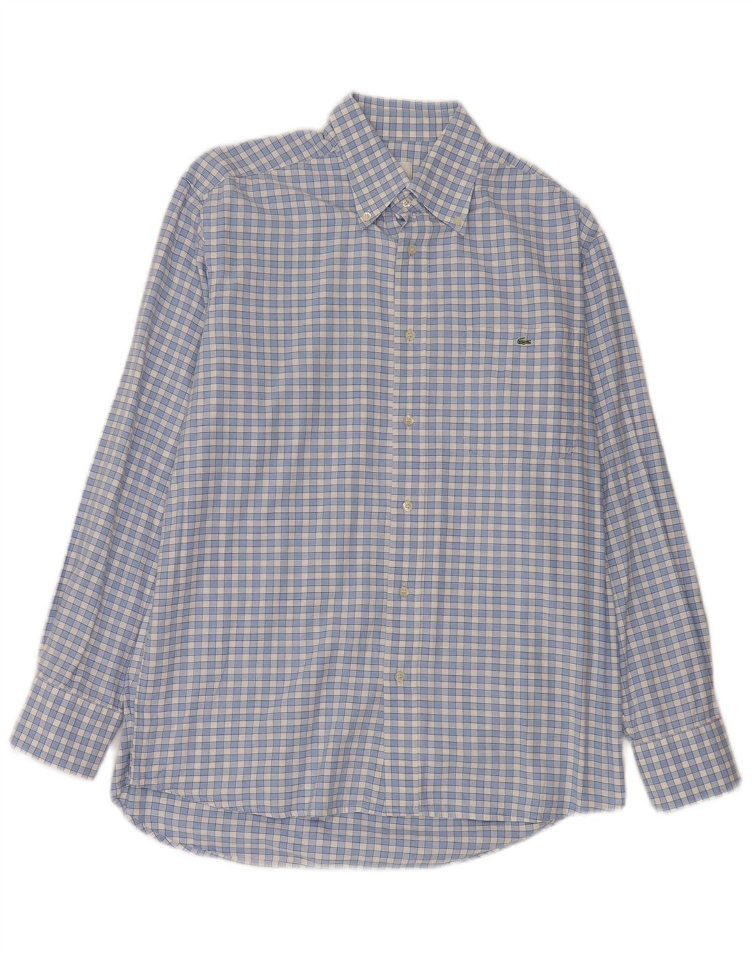 Camicia da uomo Lacoste taglia 40 cotone a quadri blu medio